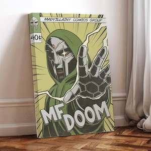 Pôster do filme MF Doom, tela envelopada, pôster de arte para presente, decoração de quarto, arte de parede, presente para ele