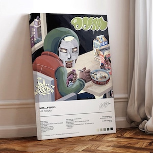 MF Doom Poster Filmposter, gewickelte Leinwand, Kunst Poster für Geschenk, Raumdekor, Wandkunst, Geschenk für Ihn