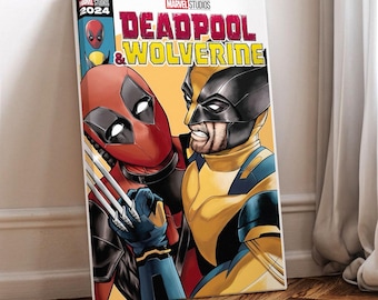 Deadpool & Wolverine Movie Poster: Framed Canvas Wall Art