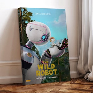 Der wilde Roboter-Filmplakat, gewickelte Leinwand, Kunstplakat für Geschenk, Raumdekor, Wandkunst, Geschenk für ihn