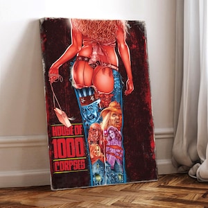 House Of 1000 Corpses Movie Poster, gewickelte Leinwand, Kunst Poster für Geschenk, Raumdekor, Wandkunst, Geschenk für Ihn