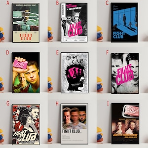 Póster de la película El Club de la Lucha, póster artístico para regalo, decoración de habitación, arte de pared, regalo para él