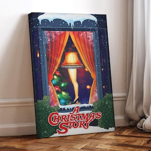 A Christmas Story Movie Poster: Leg Lamp Canvas Wall Art