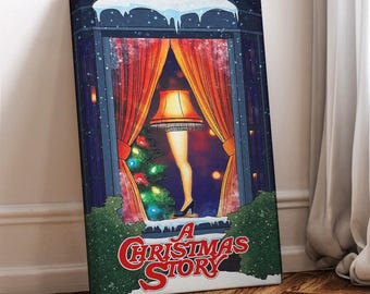 A Christmas Story Movie Poster: Leg Lamp Canvas Wall Art