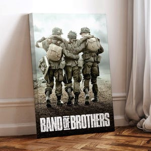 Band of Brothers Movie Poster: Wrapped Canvas Wall Art