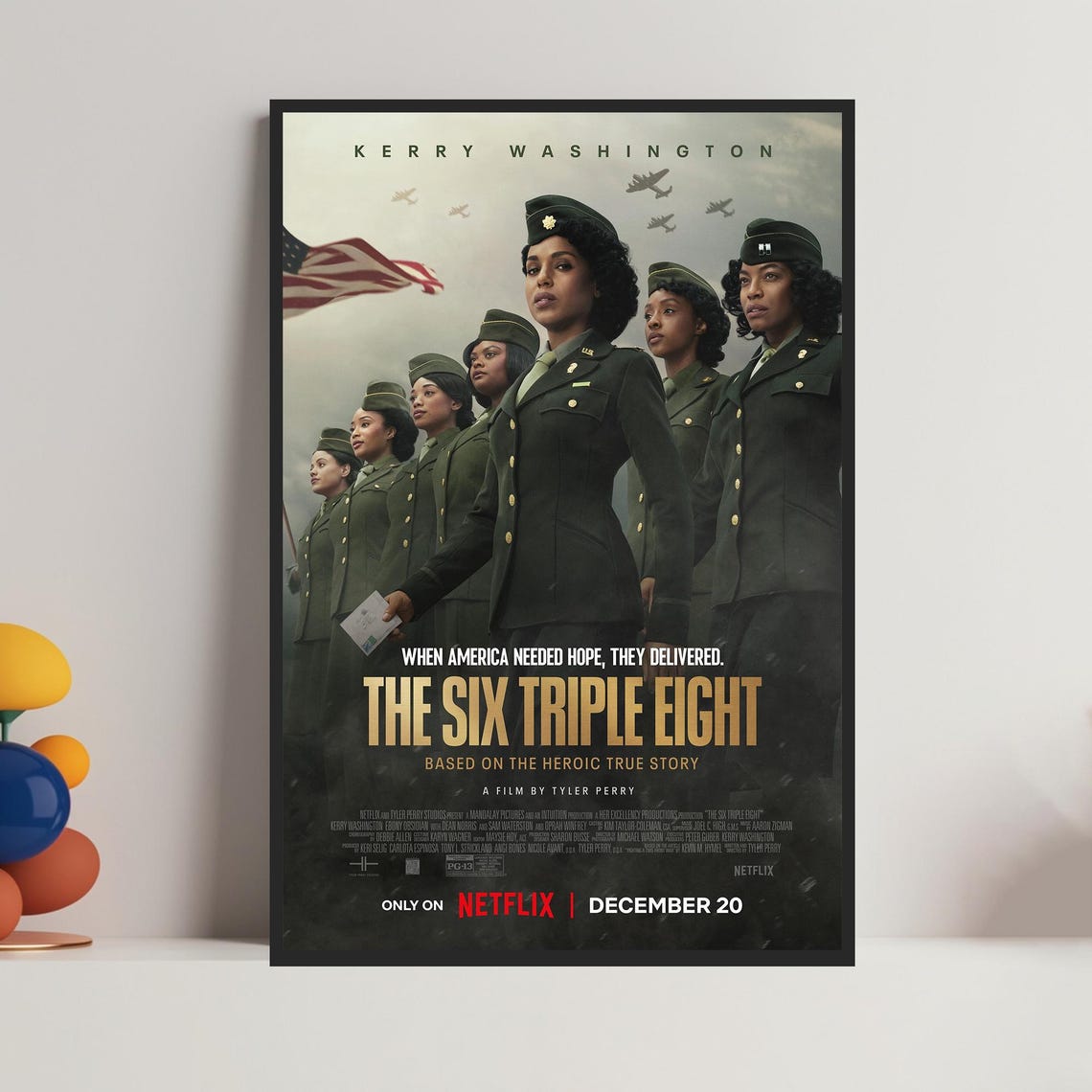 The Six Triple Eight Movie Poster: Wrapped Canvas Wall Art - Etsy