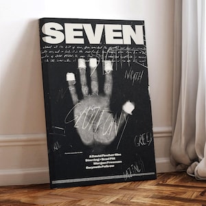 Se7en Film Poster, gewickelte Leinwand, Kunst Poster für Geschenk, Raumdekor, Wandkunst, Geschenk für Ihn