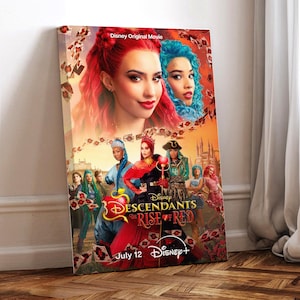 Descendants Der Rise of Red Movie Poster, gewickelte Leinwand, Kunst Poster für Geschenk, Raumdekor, Wandkunst, Geschenk für Ihn