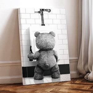 Póster de la película Ted, lienzo envuelto, póster artístico para regalo, decoración de habitación, arte de pared, regalo para él