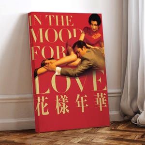 Poster del film In the Mood for Love, tela avvolta, poster artistico come regalo, decorazione della stanza, arte murale, regalo per lui