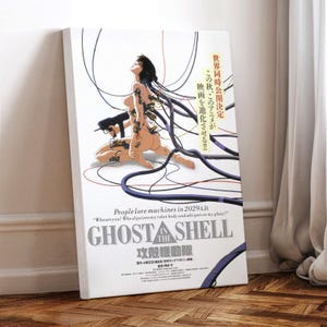 Póster de la película Ghost in the Shell, lienzo envuelto, póster artístico para regalo, decoración de habitación, arte de pared, regalo para él