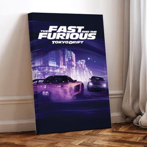 The Fast and the Furious Tokyo Drift Movie Poster, gewickelte Leinwand, Kunst Poster für Geschenk, Raumdekor, Wandkunst, Geschenk für Ihn