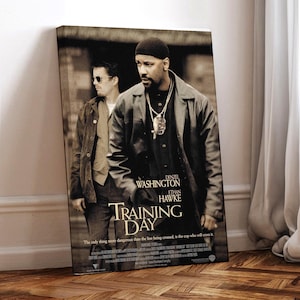 Training Day Movie Poster, Wrapped Canvas, Art Poster for Gift,Room Decor,Wall Art,Gift For Him