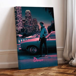 Poster del film Drive, tela avvolta, poster artistico come regalo, decorazione per la stanza, arte murale, regalo per lui