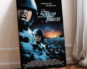 Starship Troopers Movie Poster: Wrapped Canvas Wall Art