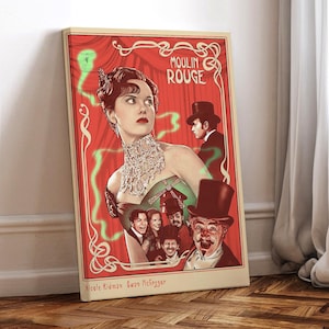 Moulin Rouge Movie Poster, Wrapped Canvas, Art Poster for Gift,Room Decor,Wall Art,Gift For Him