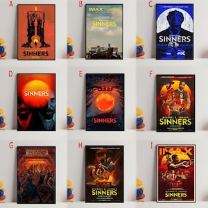 Póster de la película Sinners, póster artístico para regalo, decoración de habitación, arte mural, regalo para él