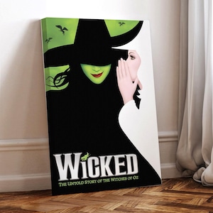 Poster del film Wicked, tela avvolta, poster artistico come regalo, decorazione della stanza, arte murale, regalo per lui