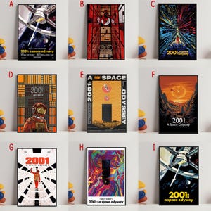 2001 Odyssee im Weltraum Filmplakat, Kunstplakat für Geschenk, Raumdekor, Wandkunst, Geschenk für Ihn