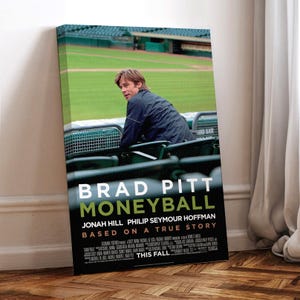 Moneyball  Movie Poster, Wrapped Canvas, Art Poster for Gift,Room Decor,Wall Art,Gift For Him