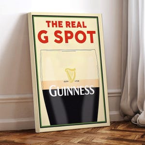 Guinness Poster Movie Poster, Wrapped Canvas, Art Poster for Gift,Room Decor,Wall Art,Gift For Him