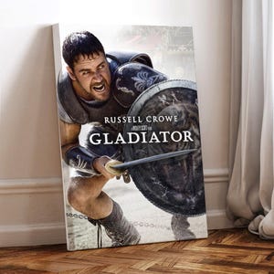 Gladiator Movie Poster: Wrapped Canvas Wall Art