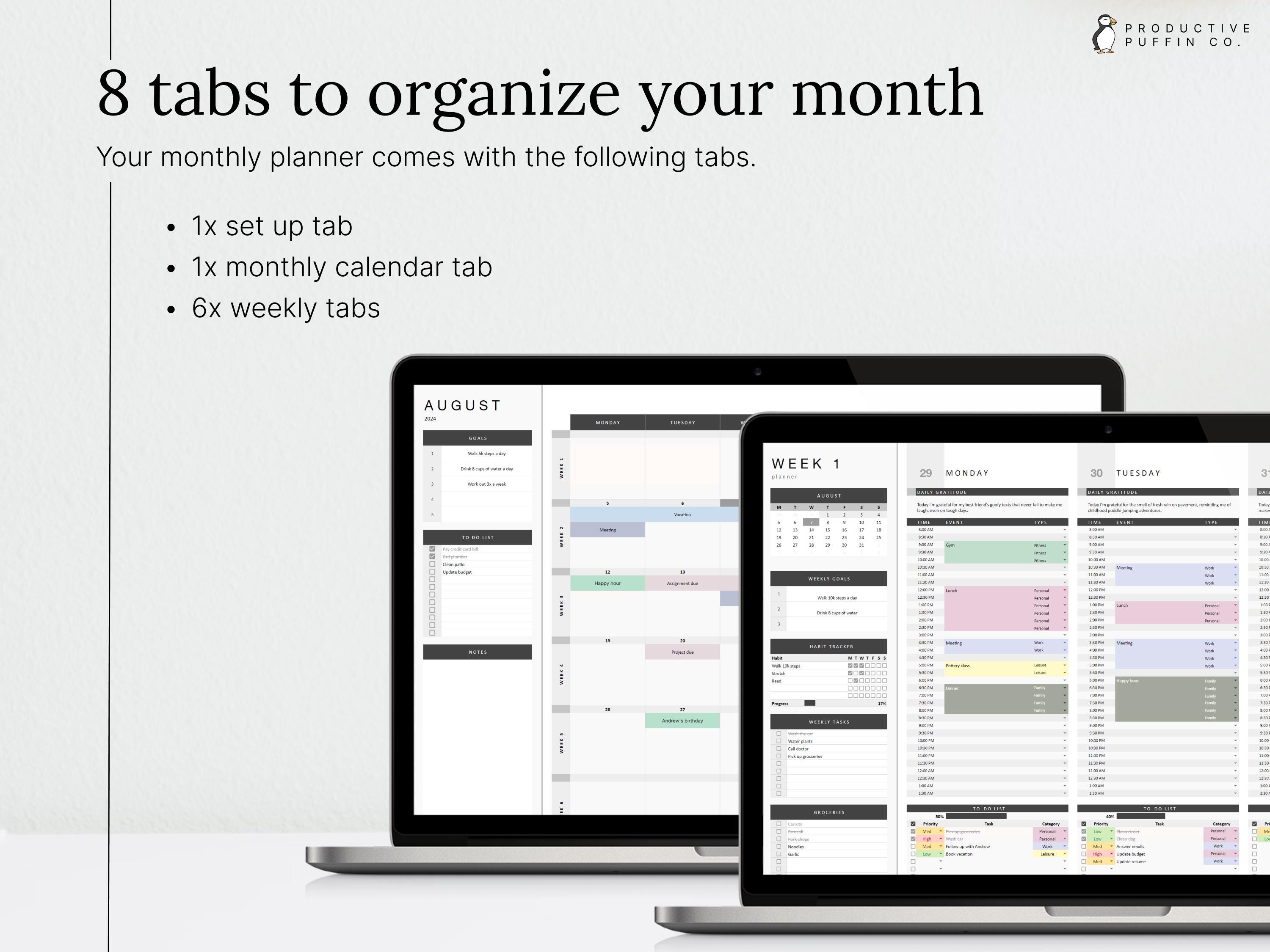Free Monthly Calendar Template