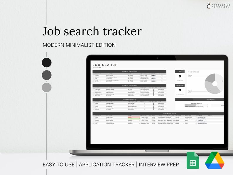 Ready to streamline your job search? Introducing our JOB APPLICATION TRACKER, the ultimate solution for managing every step of your job hunt!