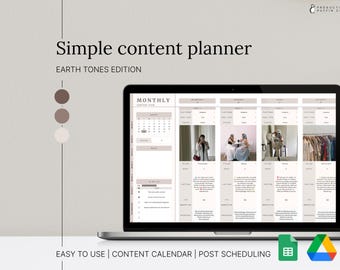 Social Media Marketing Planner | Google Sheets Content Scheduler & Analytics