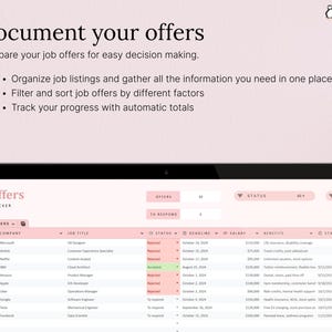 OFFERS TRACKER: Manage your job offers, compare them, and make informed decisions.