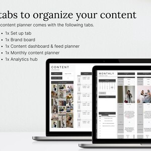 💻 WHAT’S INCLUDED? 💻
1x Set up tab
1x Brand board
1x Content dashboard & feed planner
1x Monthly content planner
1x Analytics hub
