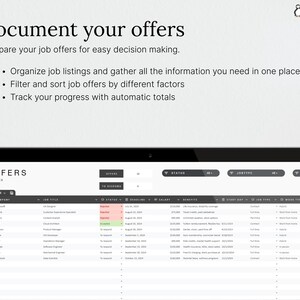 OFFERS TRACKER: Manage your job offers, compare them, and make informed decisions.