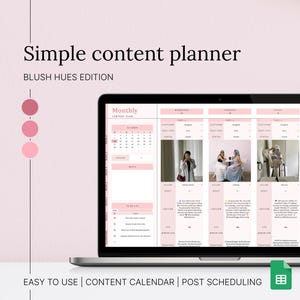 Social Media Content Planner: Google Sheets Template (Digital Download)