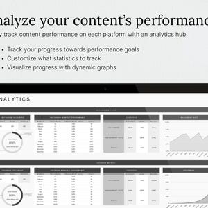 Easily track content performance on each platform with an analytics hub.