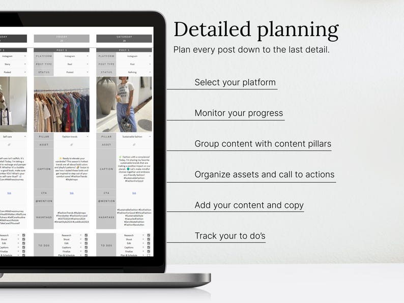 Plan every post down to the last detail.