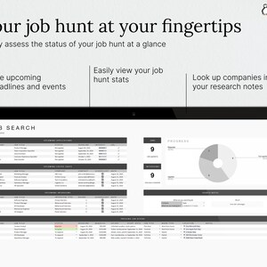 ANALYTICS DASHBOARD: Get a quick overview of your job search and key metrics at a glance.