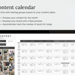 Plan your content for the month with up to 5 posts per day.