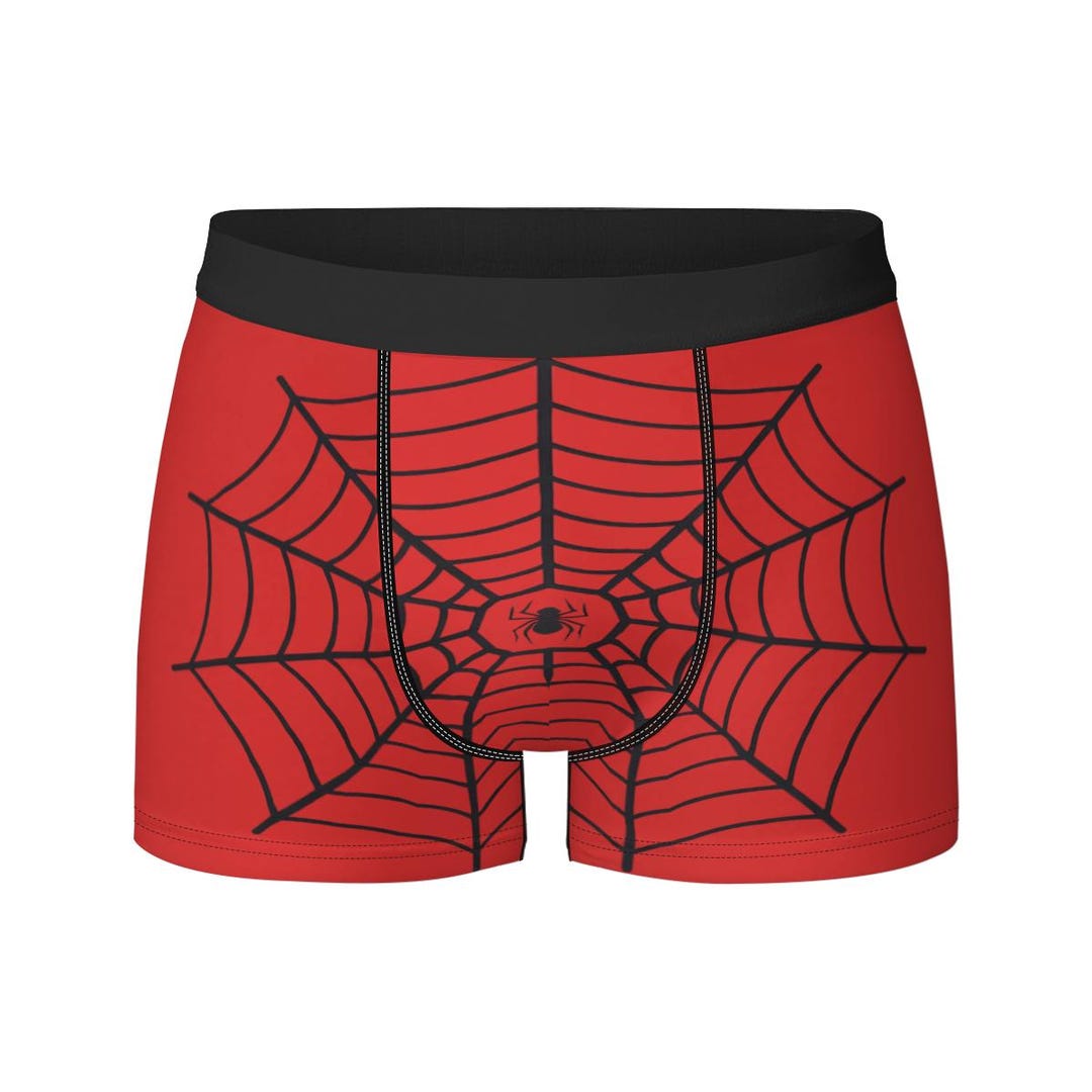 Cobweb Design Red Underwear, Stylish and Comfy Men's Briefs for ...