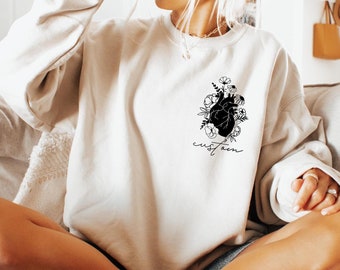 Custom Anatomical Heart Sweatshirt, Cardiac Nurse Shirt, Cardiologist Anatomical Heart Shirt, Personalized Gifts for Cardiologist, SC6403