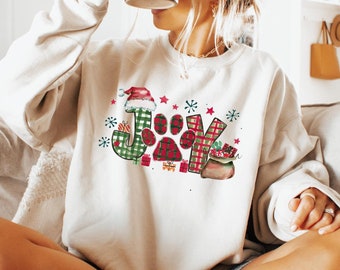 Christmas Joy Sweatshirt, Retro Christmas Season Shirt, Joy to the World Hoodie S296