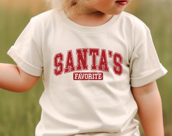 Santa's Favorite Kids Shirt, Retro Christmas Kids Shirt, Xmas Shirt, Santa Clause Tee, New Year Shirt, Winter Season Gifts for Kids, S199