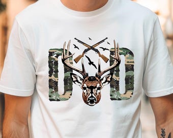 Retro Hunter Dad Shirt, Deer Hunting Sweatshirt, Camouflage Hunting Shirt, Deer Dad T-Shirt, Father's Day Gift, Dad's Birthday Gift, SW93