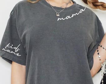 Custom Mama Shirt, Personalized Mom Shirt with Kids Names, New Mother Gift, Mother’s Day Gift, Mom Life Shirt, Birthday Gift for Mom, SP5985