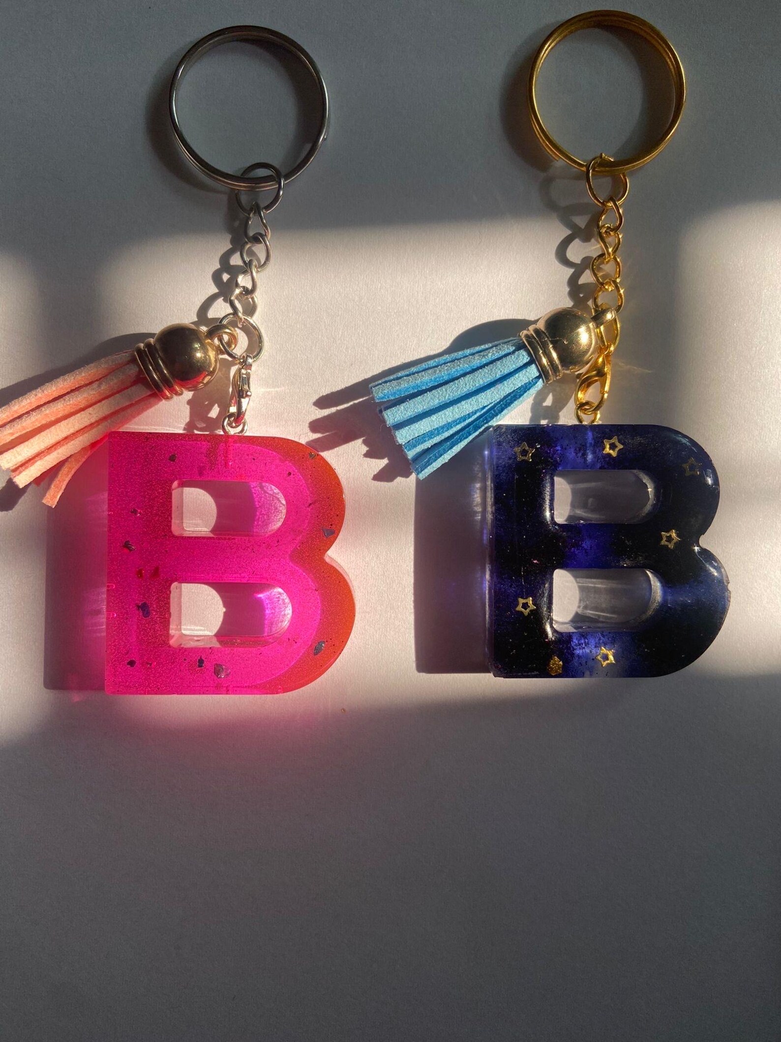 Resin Letter Keychains | Bag Charms | Keyrings | Christmas Gift ...