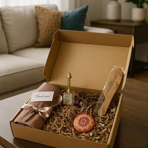 Moroccan Self Care Gift Set: Blanket, Comb, Mirror & Keychain