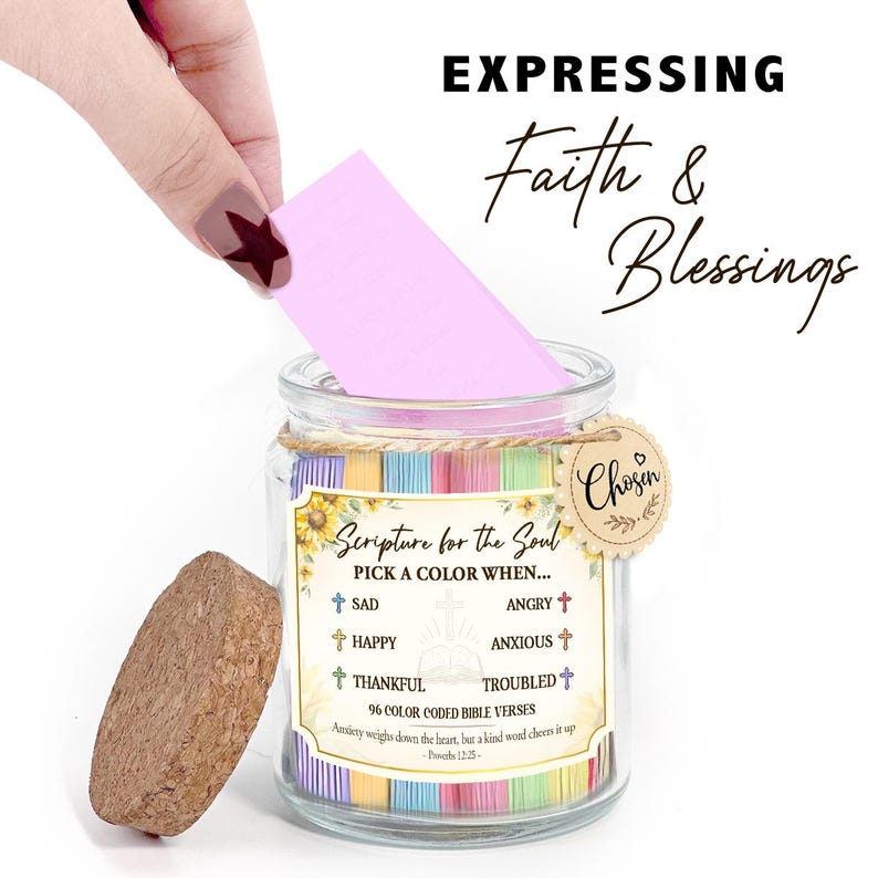 Scripture Memory Jar Bible Verse Jar, 96 Scripture Cards, Christian Gift - Etsy