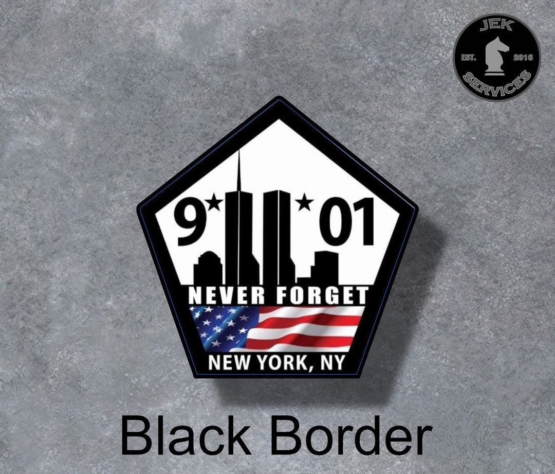 9-11 Memorial Waterproof Sticker Decal for Water Bottles & Laptops ...