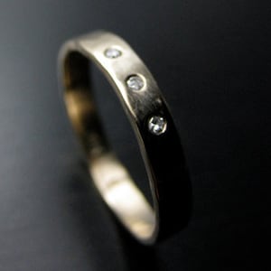 Handgeschmiedete Recycling 14k Gold Konflikt frei Diamanten