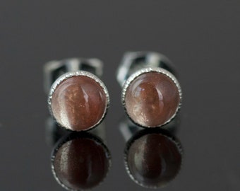 Oregon Sunstone Stud Earrings