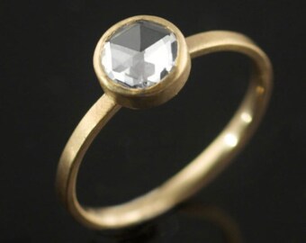 Stunning 5mm Rose Cut Diamond Ring